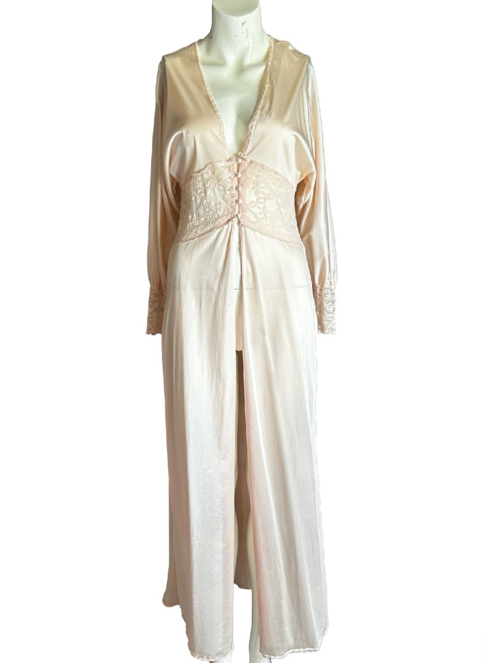 Vintage Satin Dusty Rose Robe